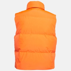 Prada Sport Orange Synthetic Padded Vest L