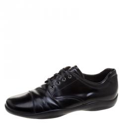 Prada Sport Black Leather Lace Up Derby Size 42.5