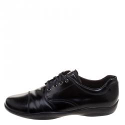 Prada Sport Black Leather Lace Up Derby Size 42.5
