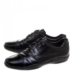 Prada Sport Black Leather Lace Up Derby Size 42.5