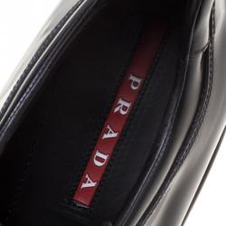 Prada Sport Black Leather Lace Up Derby Size 42.5