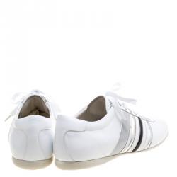Pre Owned Prada Sport White Leather Low Top Sneakers Size 43