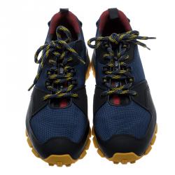 Pre Owned Prada Sport Tricolor Mesh and Rubber Lace Up Sneakers Size 42.5