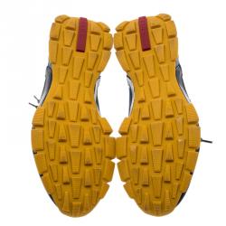 Pre Owned Prada Sport Tricolor Mesh and Rubber Lace Up Sneakers Size 42.5