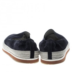 Pre Owned Prada Sport Navy Blue Suede Espadrille Sneakers Size 42.5
