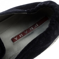 Pre Owned Prada Sport Navy Blue Suede Espadrille Sneakers Size 42.5