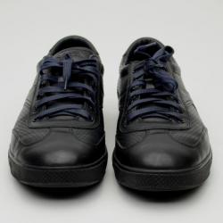 Pre Owned Prada Sport Black Leather Low Profile Sneakers Size 42