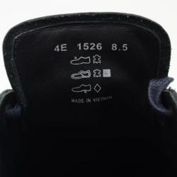 Pre Owned Prada Sport Black Leather Low Profile Sneakers Size 42