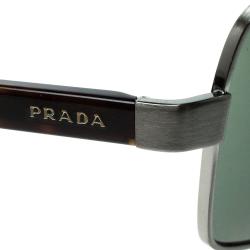 Prada Grey SPR 55Q Square Aviator Sunglasses