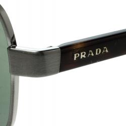 Prada Grey SPR 55Q Square Aviator Sunglasses