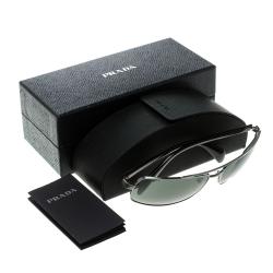 Prada Grey SPR 55Q Square Aviator Sunglasses