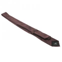 Prada Burgundy Dotted Jacquard Tie