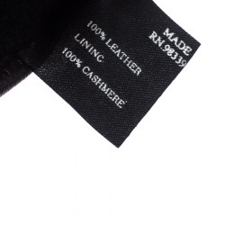 Prada Dark Brown Leather Cashmere Lining Gloves