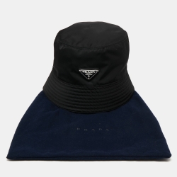 Prada Black Re-Nyon Bucket Hat L
