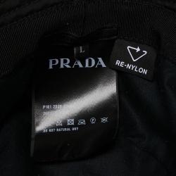 Prada Black Re-Nyon Bucket Hat L