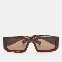 Prada Dark Brown Tortoise SPR06Y Square Sunglasses