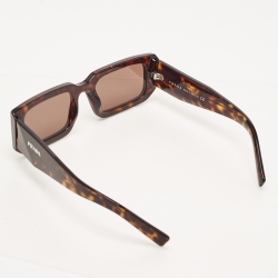 Prada Dark Brown Tortoise SPR06Y Square Sunglasses