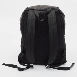 Prada Black Nylon Zip Backpack