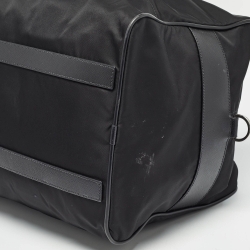 Prada Black Nylon and Leather Duffle Bag