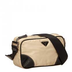 Prada Bi Color Tessuto Nylon/Leather Messenger Bag
