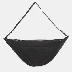 Pre Owned Prada Shoulder Bag Black Canvas