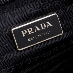 Prada Black Nylon and Saffiano Leather Trim Duffel Bag