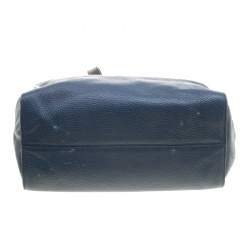 Prada Blue/Black Leather Tote