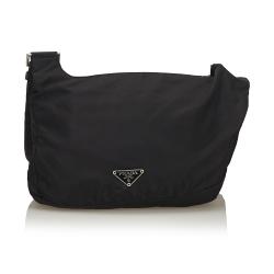 Pre Owned Prada Black Nylon Messenger Bag