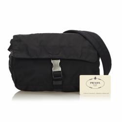 Pre Owned Prada Black Nylon Messenger Bag