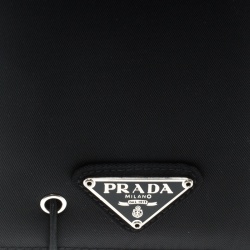 Prada Black Nylon Continental Wallet