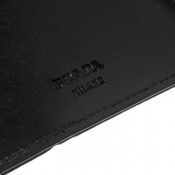 Prada Black Nylon Continental Wallet