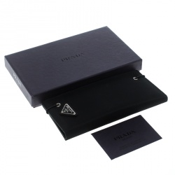 Prada Black Nylon Continental Wallet
