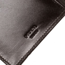 Prada Dark Brown Nylon Continental Wallet