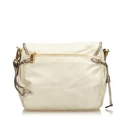 Prada Two Tone Tessuto Nylon and Leather Messenger Bag