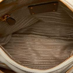 Prada Two Tone Tessuto Nylon and Leather Messenger Bag