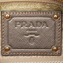 Prada Two Tone Tessuto Nylon and Leather Messenger Bag