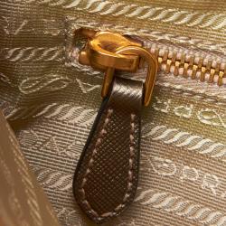 Prada Two Tone Tessuto Nylon and Leather Messenger Bag