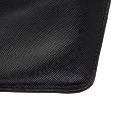 Prada Black  Saffiano Leather Messenger Bag
