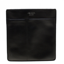 Prada Black  Saffiano Leather Messenger Bag