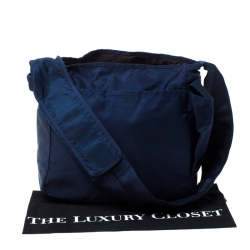 Prada Blue Nylon Messenger Bag