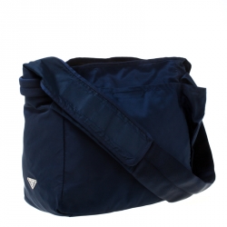 Prada Blue Nylon Messenger Bag