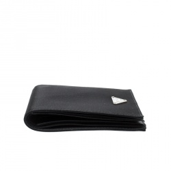 Prada Black Nylon Portafoglio Bifold Wallet