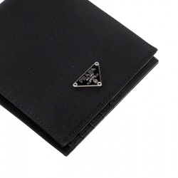 Prada Black Nylon Portafoglio Bifold Wallet