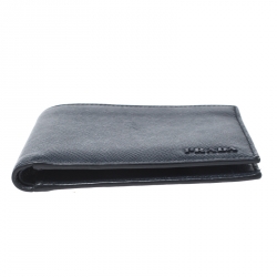 Pre Owned Prada Navy Blue Saffiano Leather Bifold Wallet