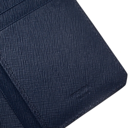 Prada Blue Saffiano Lux Leather Continental Wallet