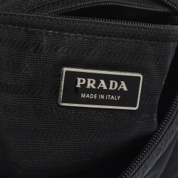 Pre Owned Prada Black Nylon and Leather Messenger Bag