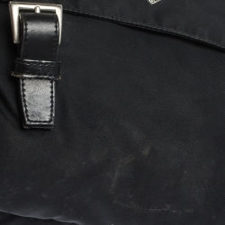 Pre Owned Prada Black Nylon and Leather Messenger Bag