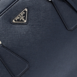 Prada Navy Blue Saffiano Lux Leather Briefcase