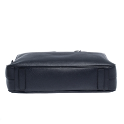 Prada Navy Blue Saffiano Lux Leather Briefcase