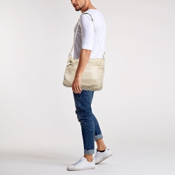 Prada Light Beige Nylon Messenger Bag